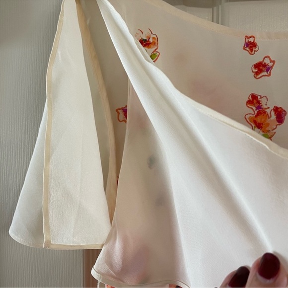 Maeve for Anthropologie Silk Flutter Sleeve Tunic - Picture 7 of 7